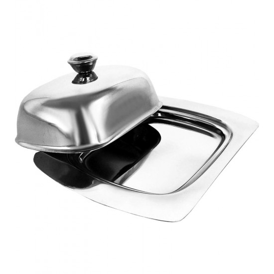 Manteigueira 18,5 Cm Inox Com Tampa	